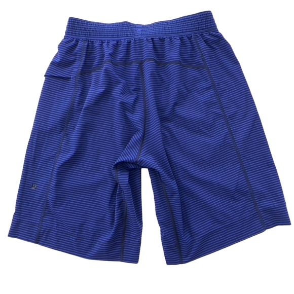 Lululemon Men’s Short 11” Athletic Shorts Size 30 - 32"  Striped Stretch Purple - Picture 2 of 15